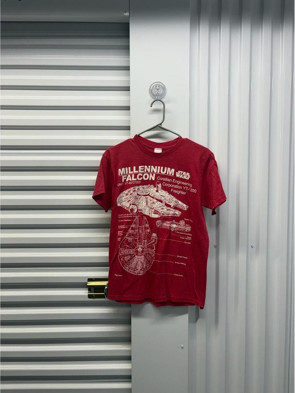 Star Wars Star Wars Millennium Falcon Specs Graphic T-Shirt Small Official Tee
